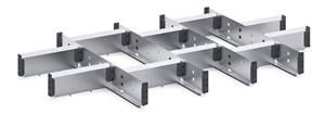 15 Compartment Steel Divider Kit External 800W x 525Dx 75H Bott Cubio Metal Drawer Divider Kits 43020653.51 